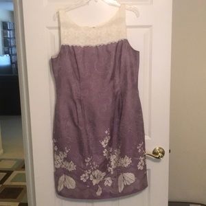 Alex Evening Dress Purple And White Lace